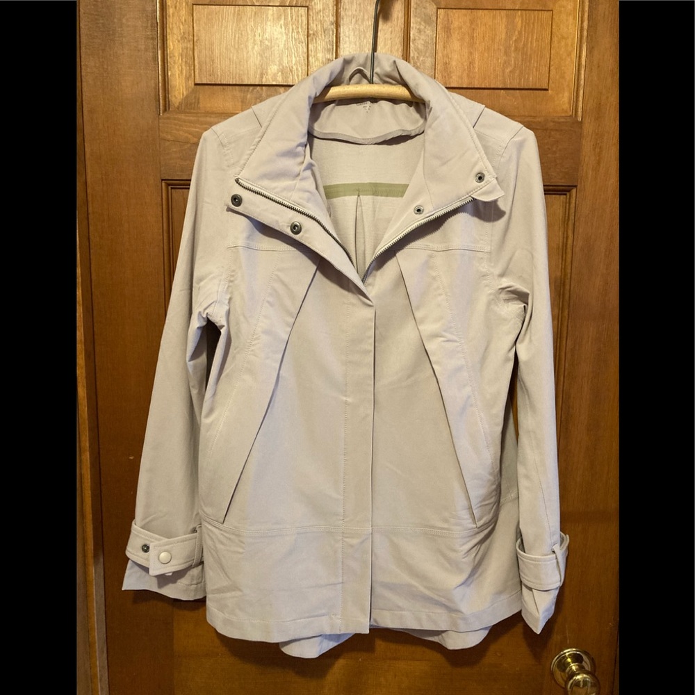 Garnet Hill hi-low stretch Hooded Jacket